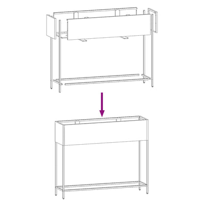 vidaXL Raised Garden Planter Anthracite 100 x 26 x 82 cm Steel