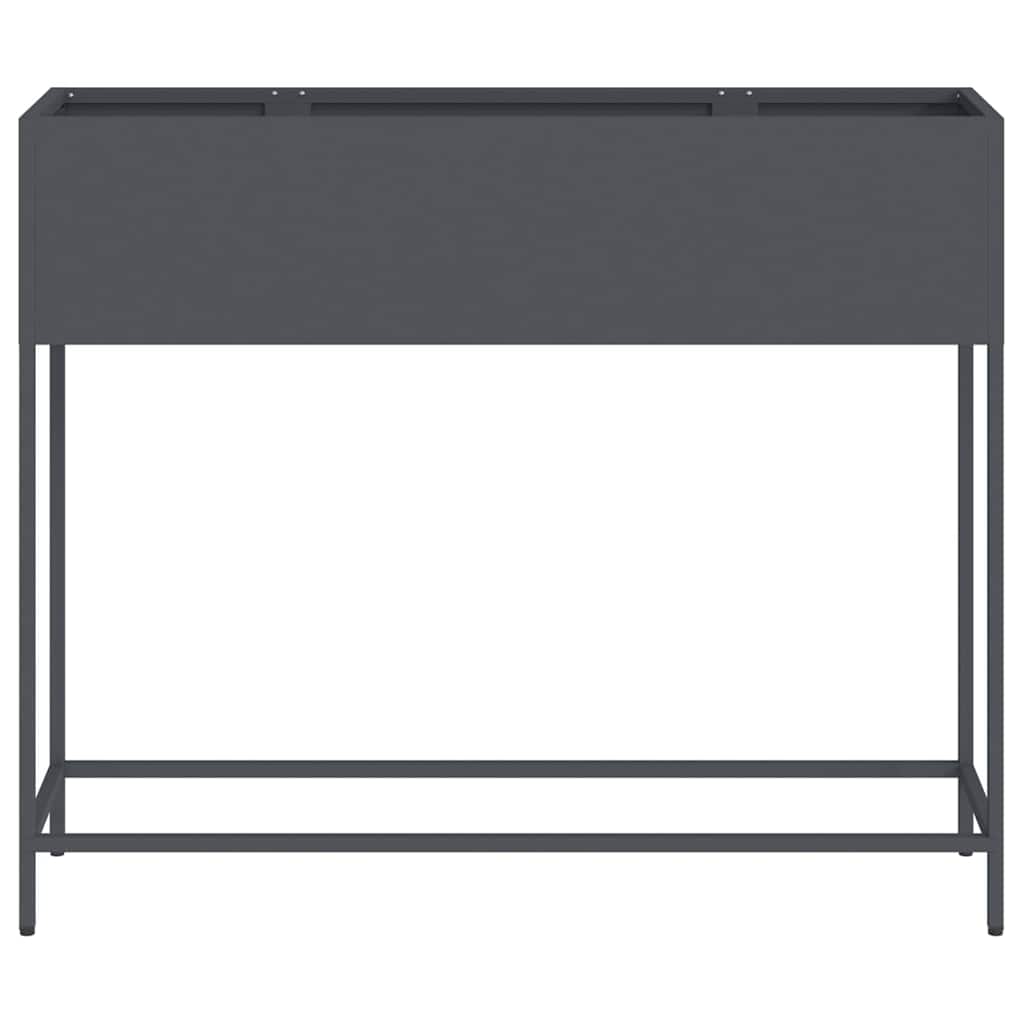 vidaXL Raised Garden Planter Anthracite 100 x 26 x 82 cm Steel