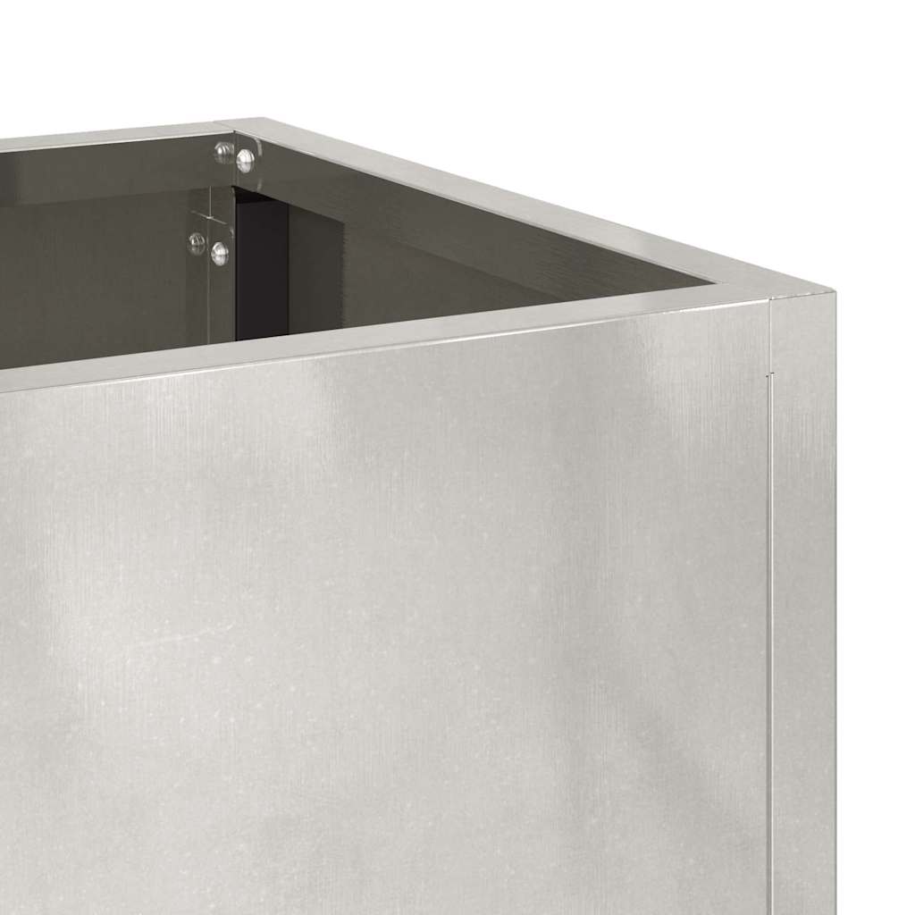 vidaXL Raised Garden Planter Silver 100 x 26 x 82 cm Stainless steel