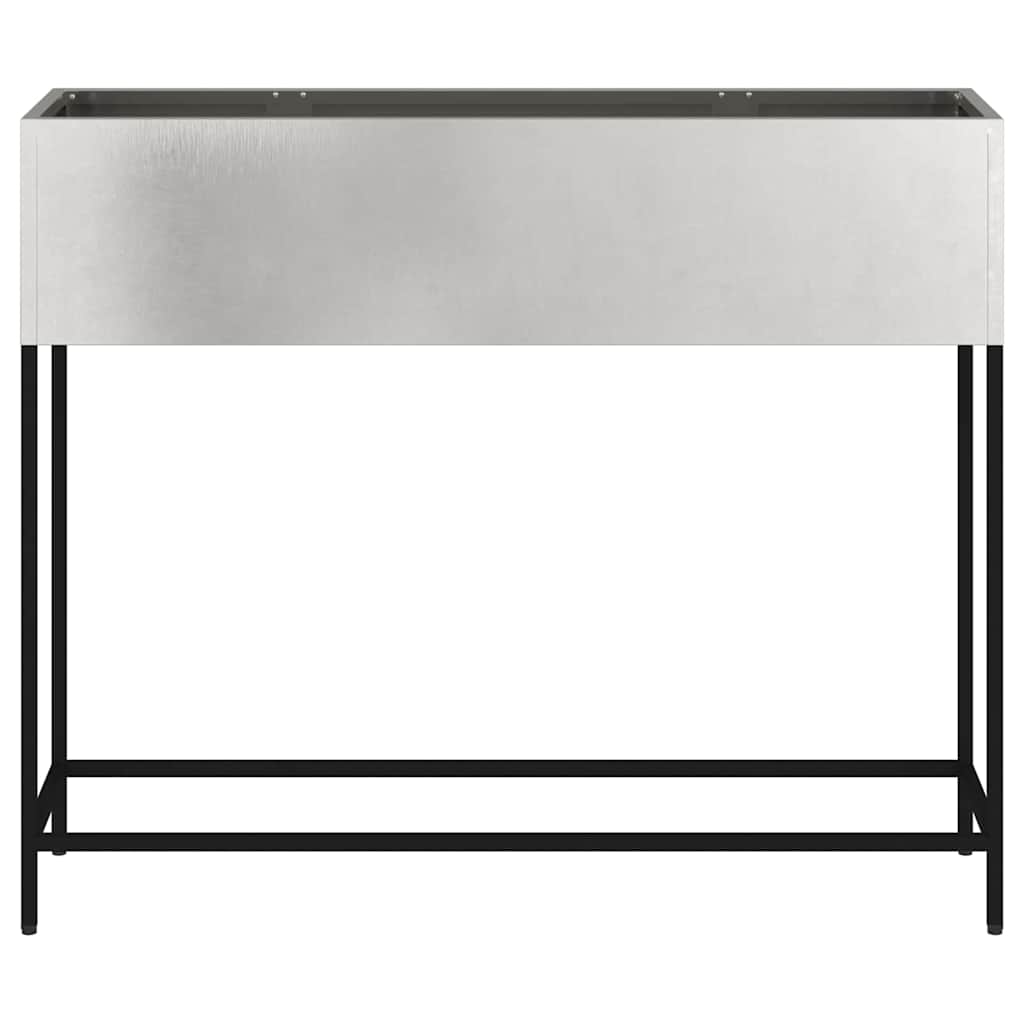 vidaXL Raised Garden Planter Silver 100 x 26 x 82 cm Stainless steel
