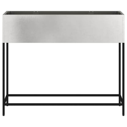 vidaXL Raised Garden Planter Silver 100 x 26 x 82 cm Stainless steel