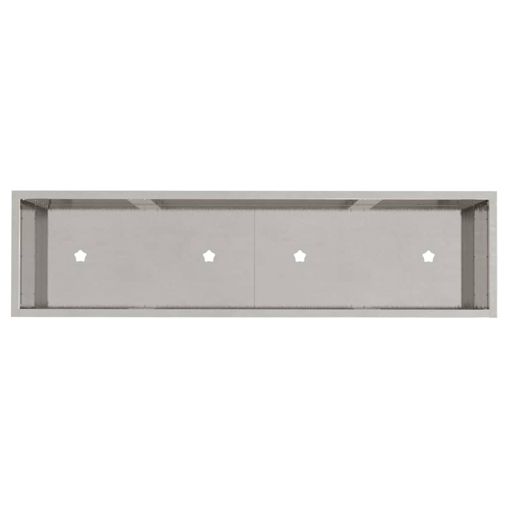 vidaXL Raised Garden Planter Silver 100 x 26 x 82 cm Stainless steel