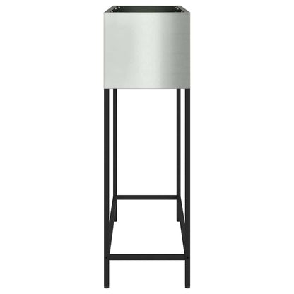 vidaXL Raised Garden Planter Silver 100 x 26 x 82 cm Galvanised Steel