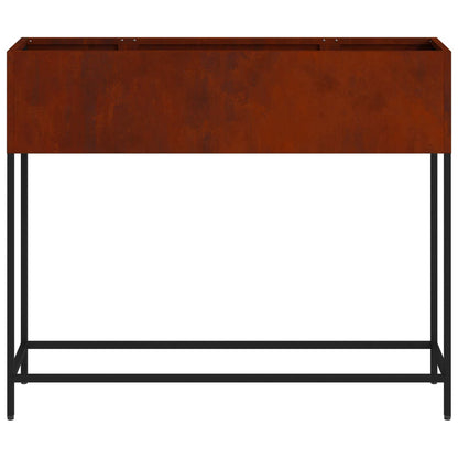 vidaXL Raised Garden Planter Rusty 100 x 26 x 82 cm Weathering Steel