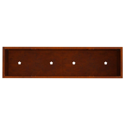 vidaXL Raised Garden Planter Rusty 100 x 26 x 82 cm Weathering Steel