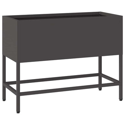 vidaXL Raised Garden Planter Black 60 x 26 x 45 cm Steel