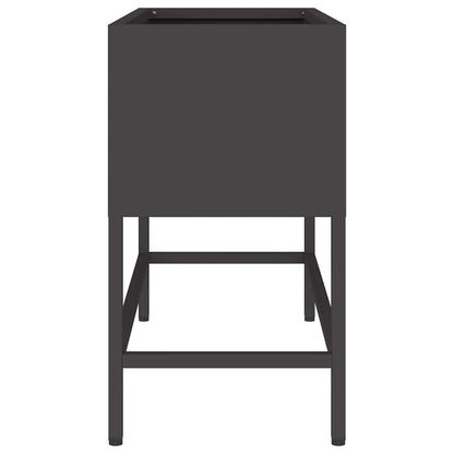 vidaXL Raised Garden Planter Black 60 x 26 x 45 cm Steel