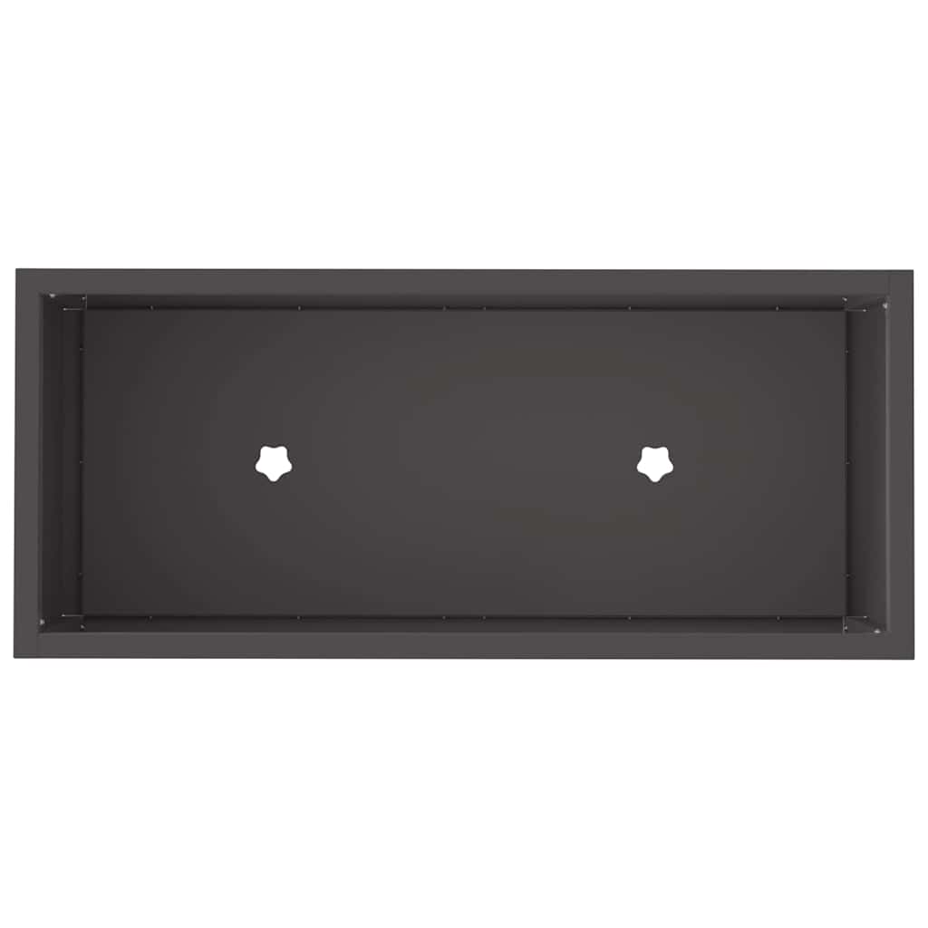 vidaXL Raised Garden Planter Black 60 x 26 x 45 cm Steel