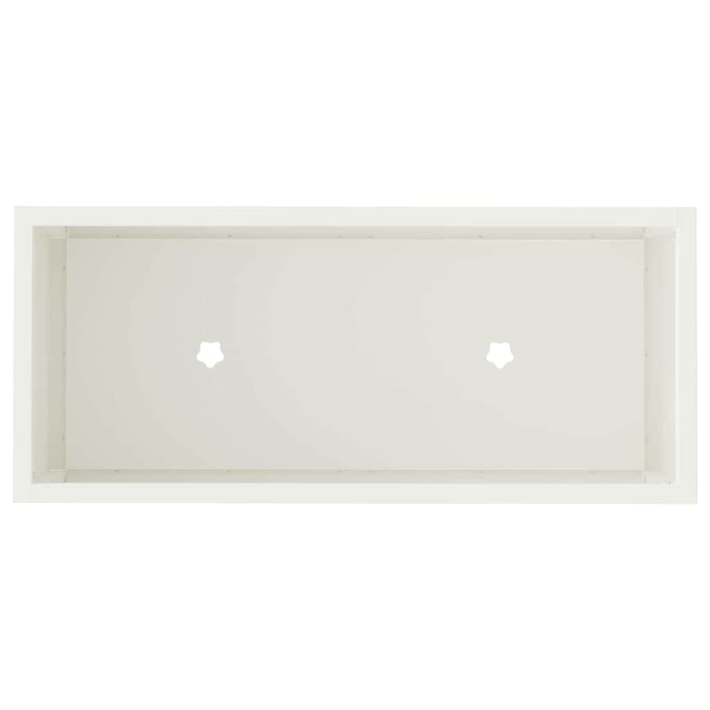 vidaXL Raised Garden Planter White 60 x 26 x 48 cm Steel