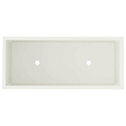 vidaXL Raised Garden Planter White 60 x 26 x 48 cm Steel