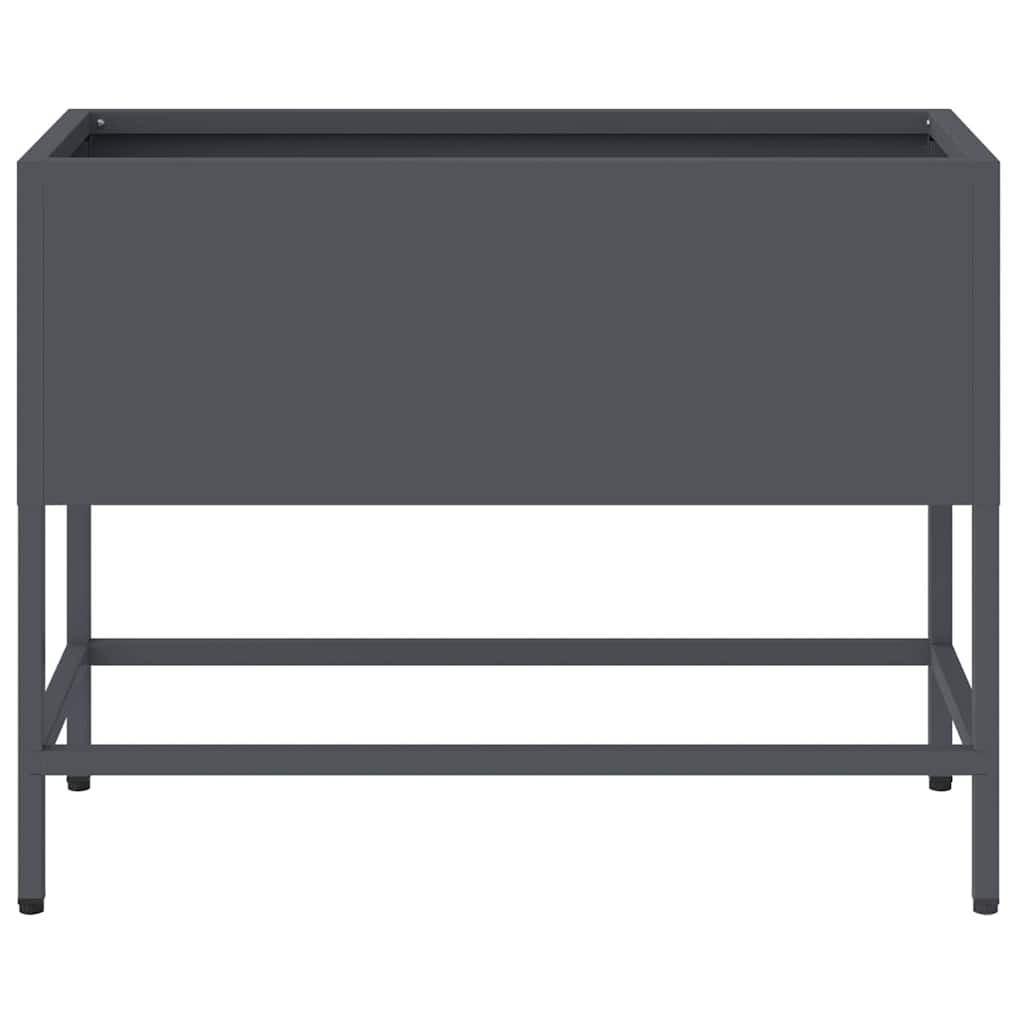 vidaXL Raised Garden Planter Anthracite 60 x 26 x 45 cm Steel