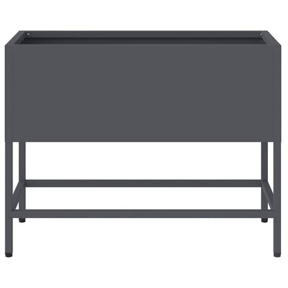 vidaXL Raised Garden Planter Anthracite 60 x 26 x 45 cm Steel
