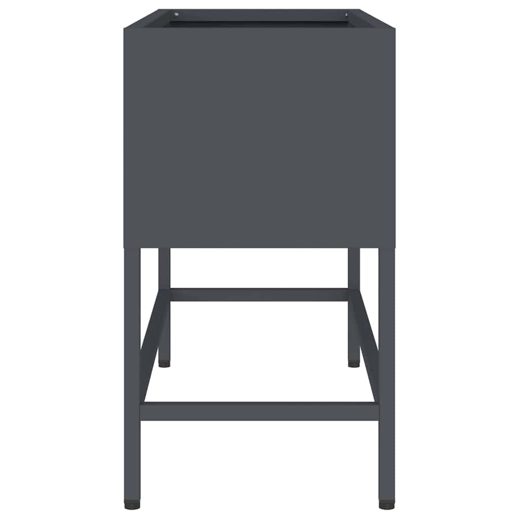 vidaXL Raised Garden Planter Anthracite 60 x 26 x 45 cm Steel