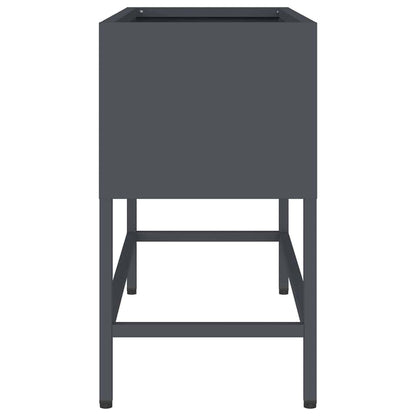 vidaXL Raised Garden Planter Anthracite 60 x 26 x 45 cm Steel