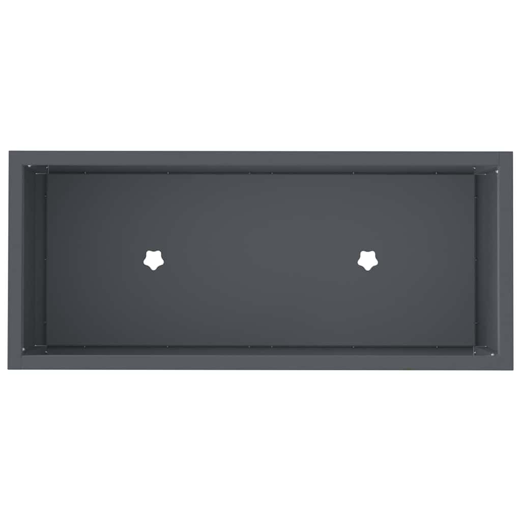 vidaXL Raised Garden Planter Anthracite 60 x 26 x 45 cm Steel