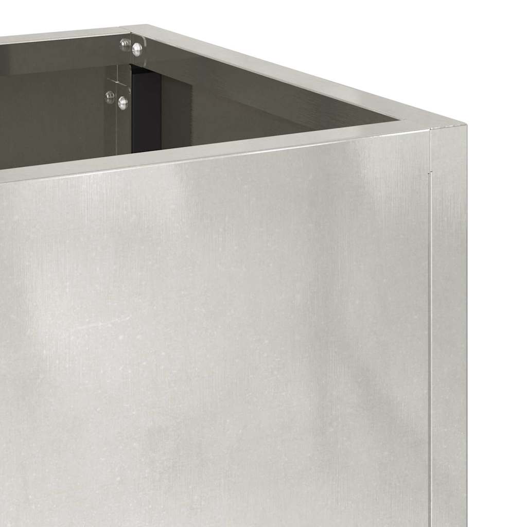 vidaXL Raised Garden Planter Silver 60 x 26 x 45 cm Stainless steel