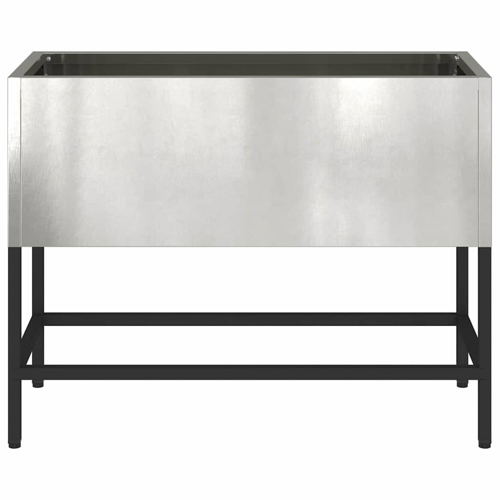 vidaXL Raised Garden Planter Silver 60 x 26 x 45 cm Stainless steel