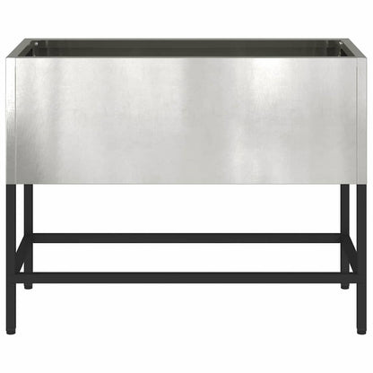 vidaXL Raised Garden Planter Silver 60 x 26 x 45 cm Stainless steel