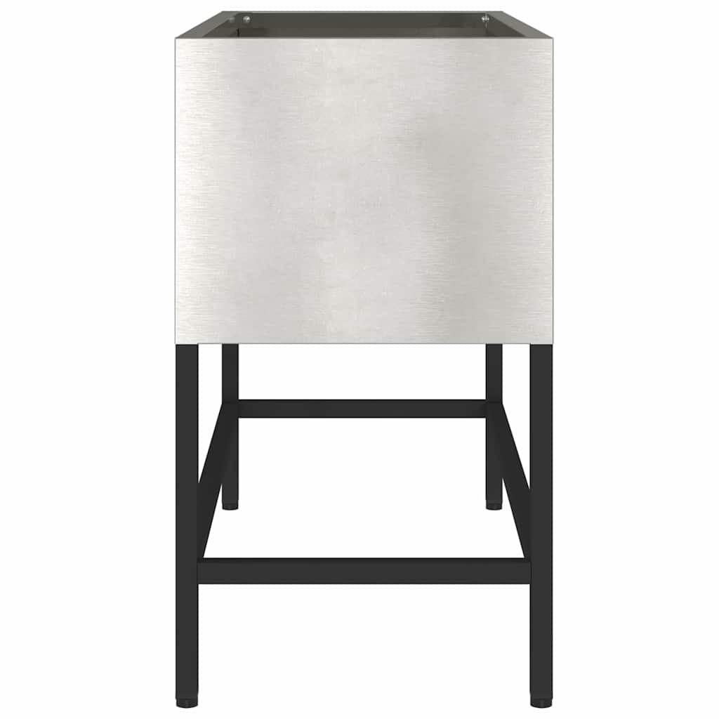 vidaXL Raised Garden Planter Silver 60 x 26 x 45 cm Stainless steel