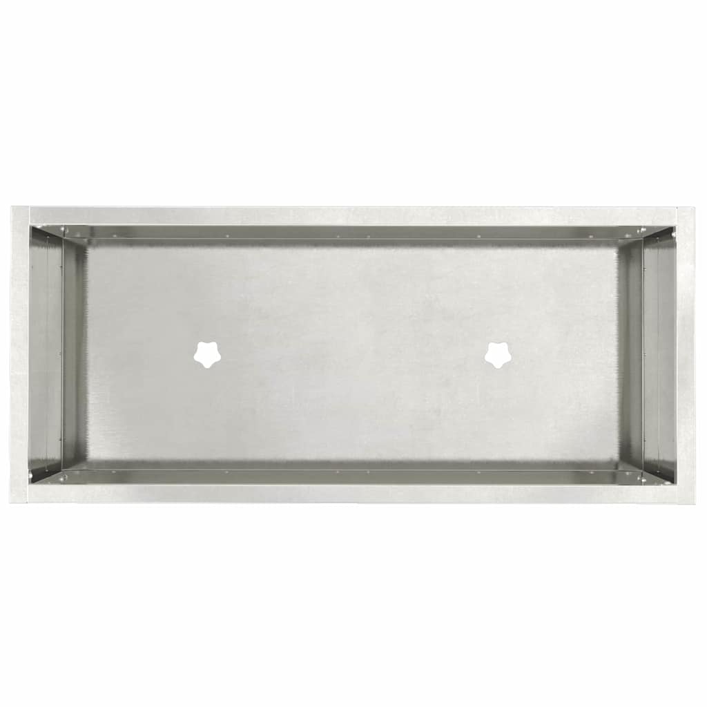 vidaXL Raised Garden Planter Silver 60 x 26 x 45 cm Stainless steel