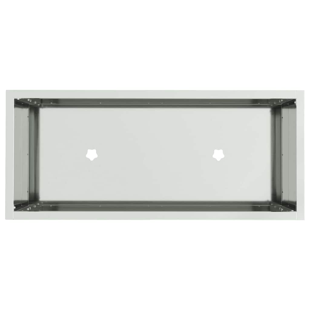 vidaXL Raised Garden Planter Silver 60 x 26 x 45 cm Galvanised Steel