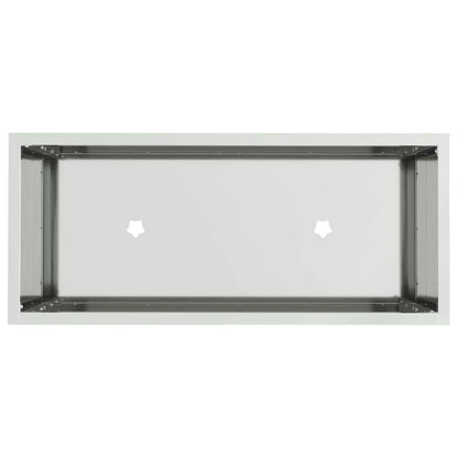 vidaXL Raised Garden Planter Silver 60 x 26 x 45 cm Galvanised Steel