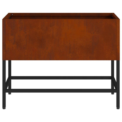 vidaXL Raised Garden Planter Rusty 60 x 26 x 45 cm Weathering Steel