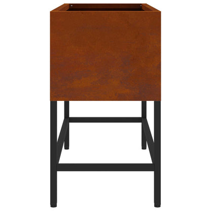 vidaXL Raised Garden Planter Rusty 60 x 26 x 45 cm Weathering Steel