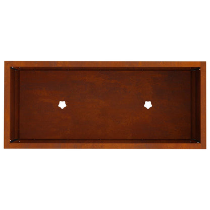 vidaXL Raised Garden Planter Rusty 60 x 26 x 45 cm Weathering Steel