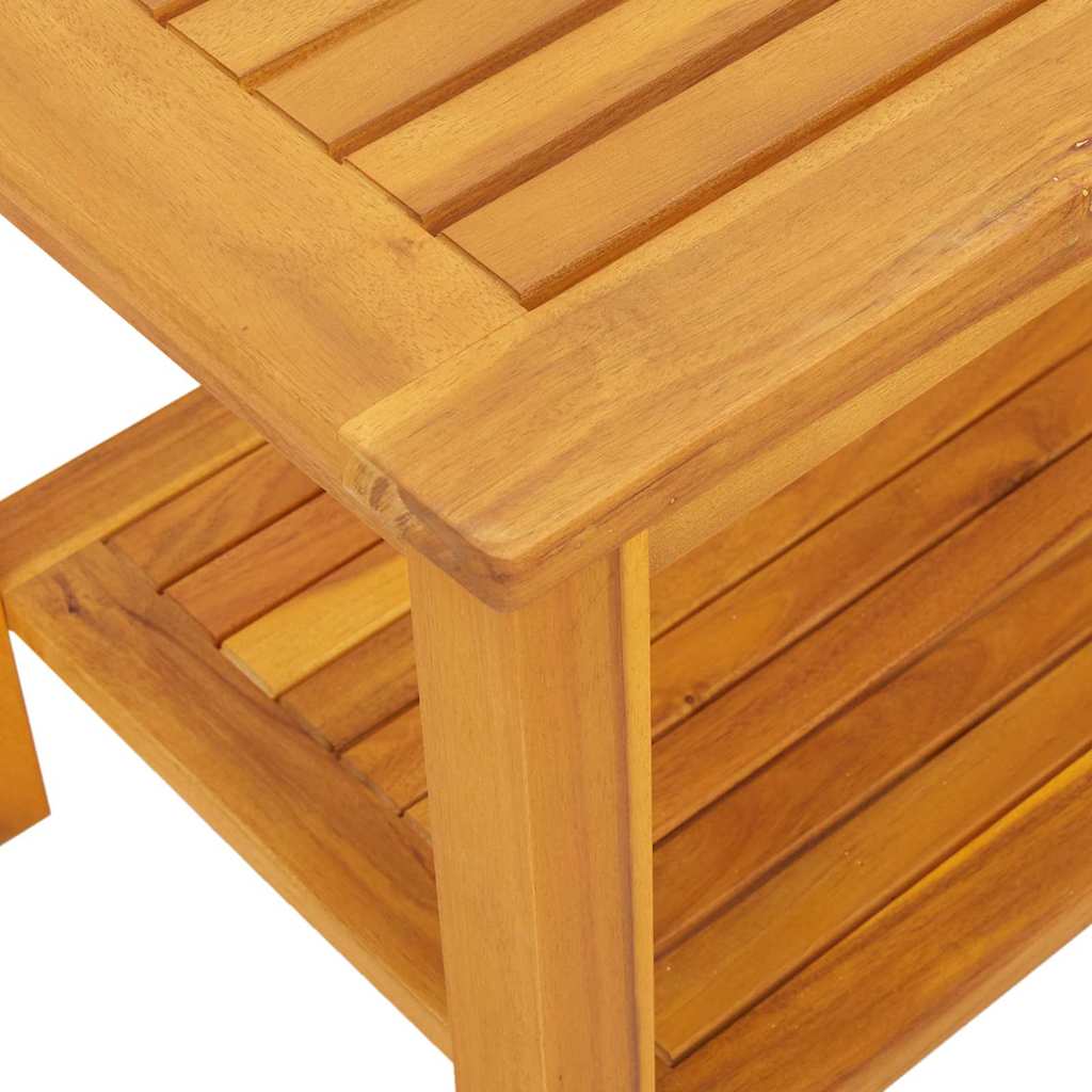 vidaXL Side Table Oil Natural 70 x 40 x 45 cm Solid Acacia Wood