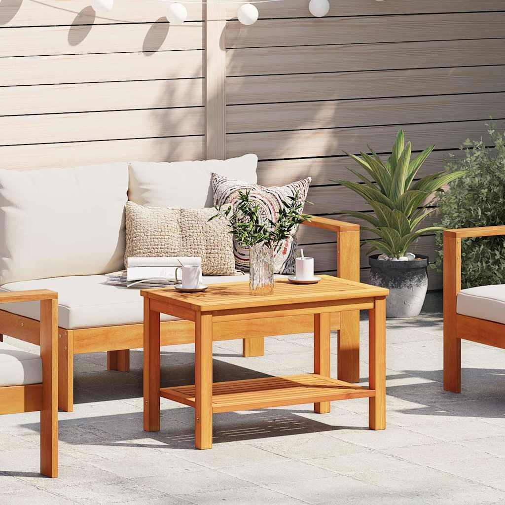 vidaXL Side Table Oil Natural 70 x 40 x 45 cm Solid Acacia Wood
