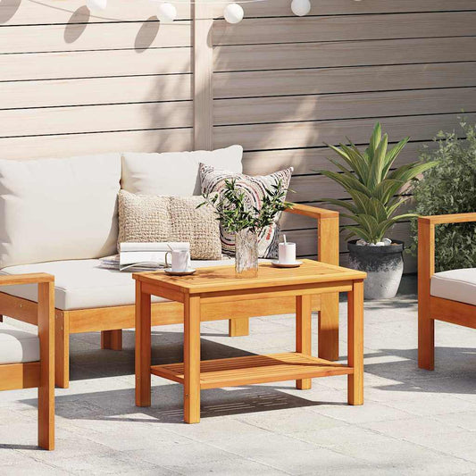 vidaXL Side Table Oil Natural 70 x 40 x 45 cm Solid Acacia Wood