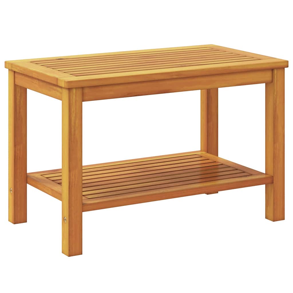 vidaXL Side Table Oil Natural 70 x 40 x 45 cm Solid Acacia Wood