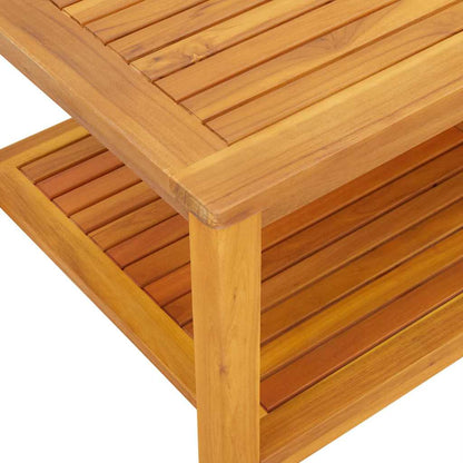 vidaXL Side Table Oil Natural 90 x 50 x 45 cm Solid Acacia Wood