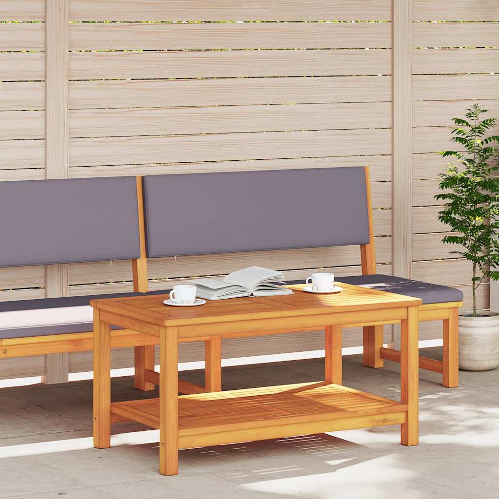 vidaXL Side Table Oil Natural 90 x 50 x 45 cm Solid Acacia Wood