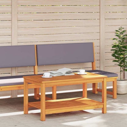 vidaXL Side Table Oil Natural 90 x 50 x 45 cm Solid Acacia Wood