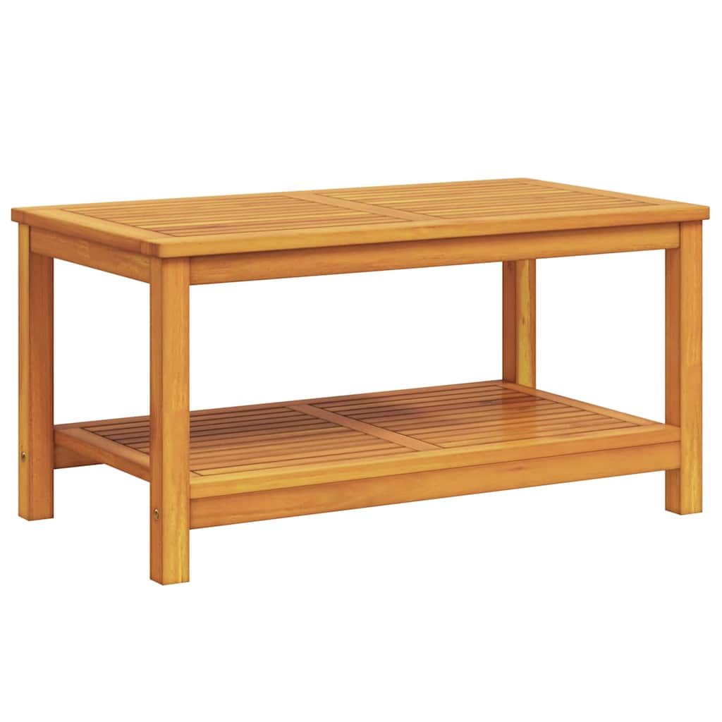 vidaXL Side Table Oil Natural 90 x 50 x 45 cm Solid Acacia Wood