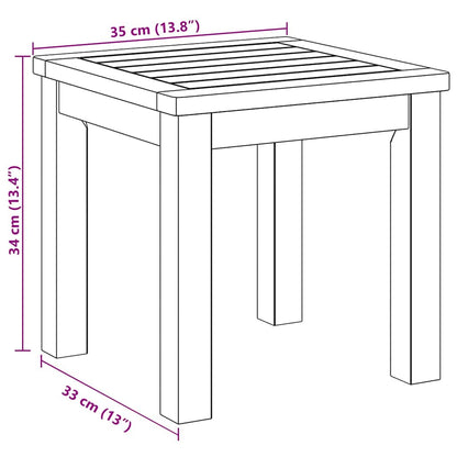 vidaXL Side Table Oil Natural 35 x 35 x 34 cm Solid Acacia Wood