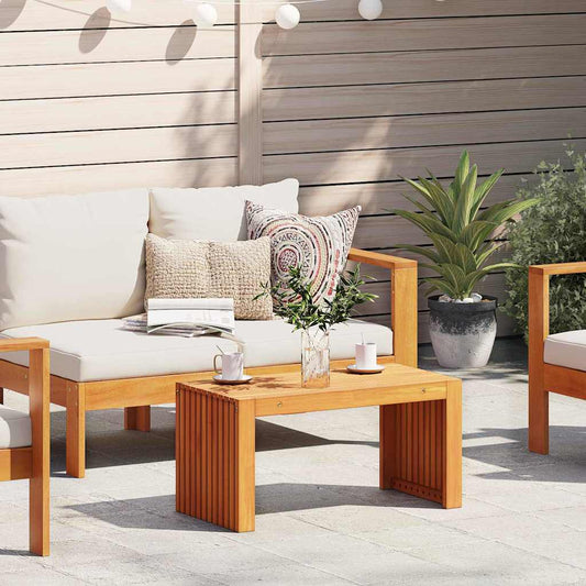 vidaXL Side Table Oil Natural 70 x 35 x 35 cm Solid Acacia Wood