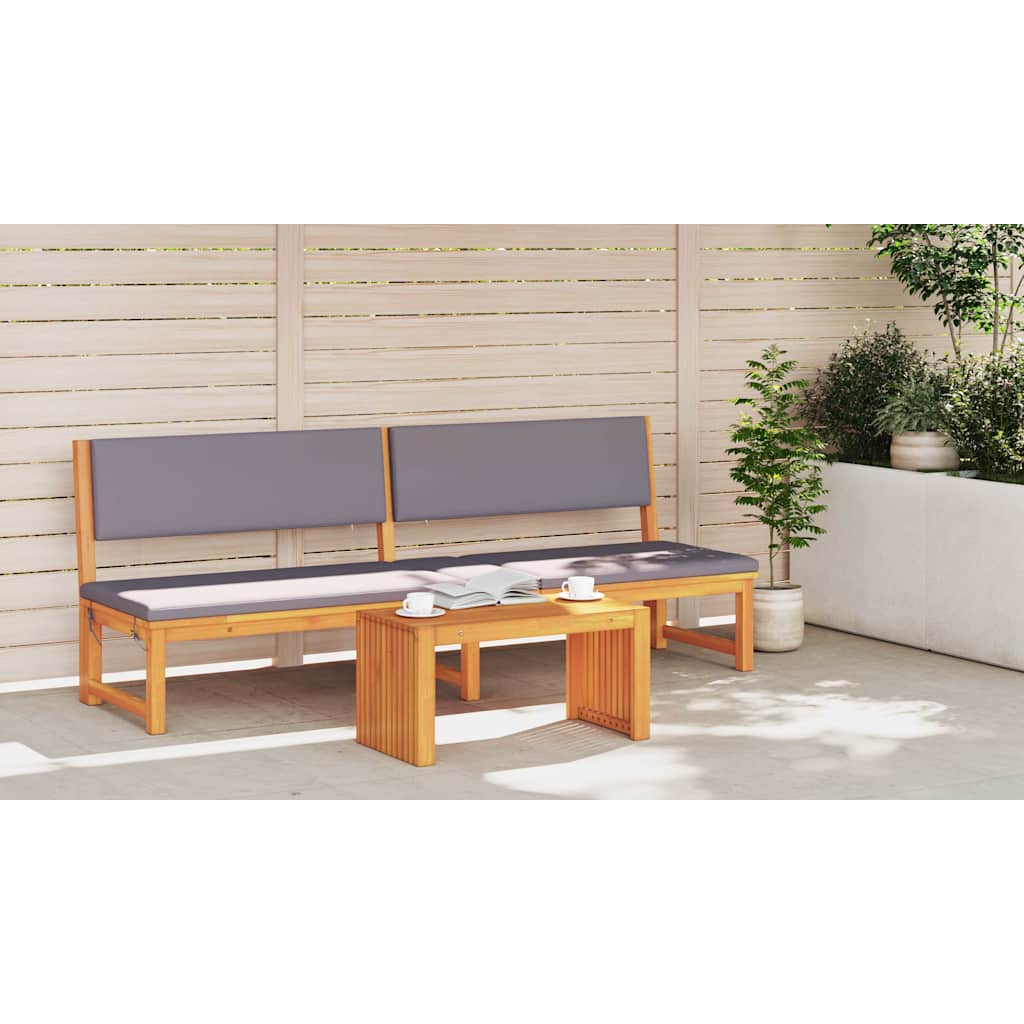 vidaXL Side Table Oil Natural 70 x 35 x 35 cm Solid Acacia Wood