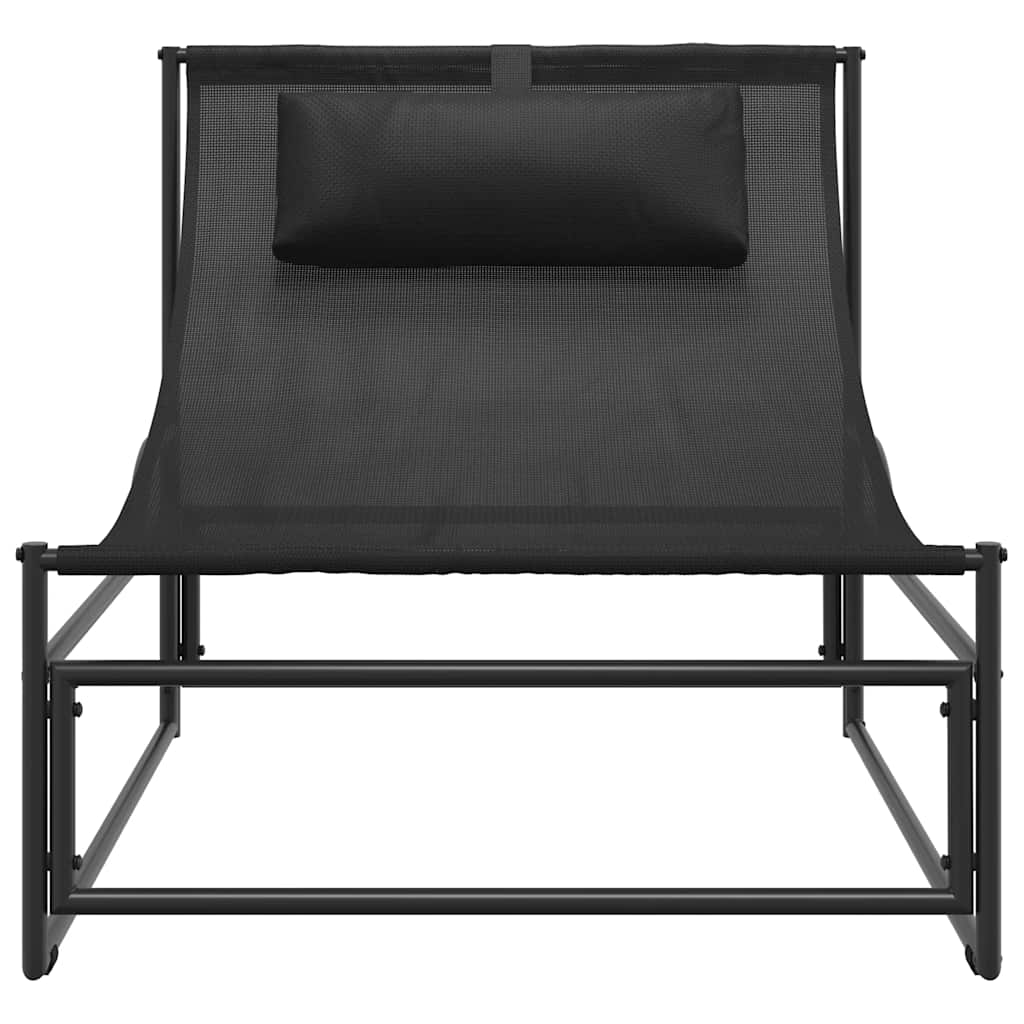vidaXL Garden Lounger Chair Anthracite 87x74x73 cm Steel and Textilene