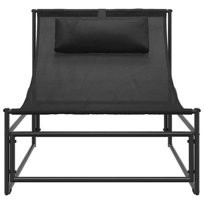 vidaXL Garden Lounger Chair Anthracite 87x74x73 cm Steel and Textilene