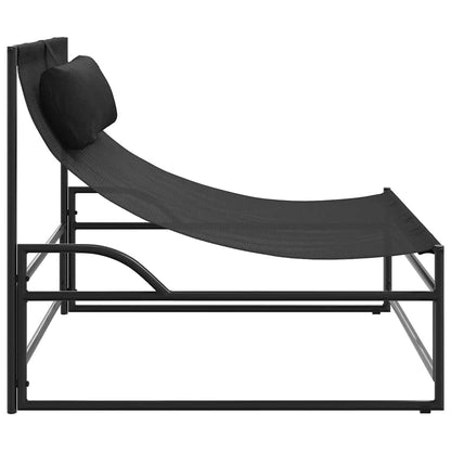 vidaXL Garden Lounger Chair Anthracite 87x74x73 cm Steel and Textilene