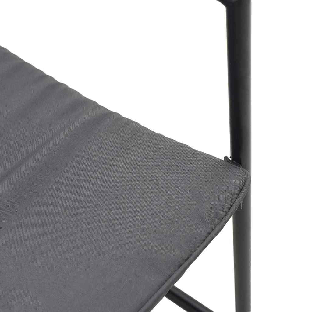 vidaXL Chair with Cushion 4 pcs Black and Anthracite Textilene