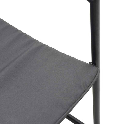 vidaXL Chair with Cushion 4 pcs Black and Anthracite Textilene