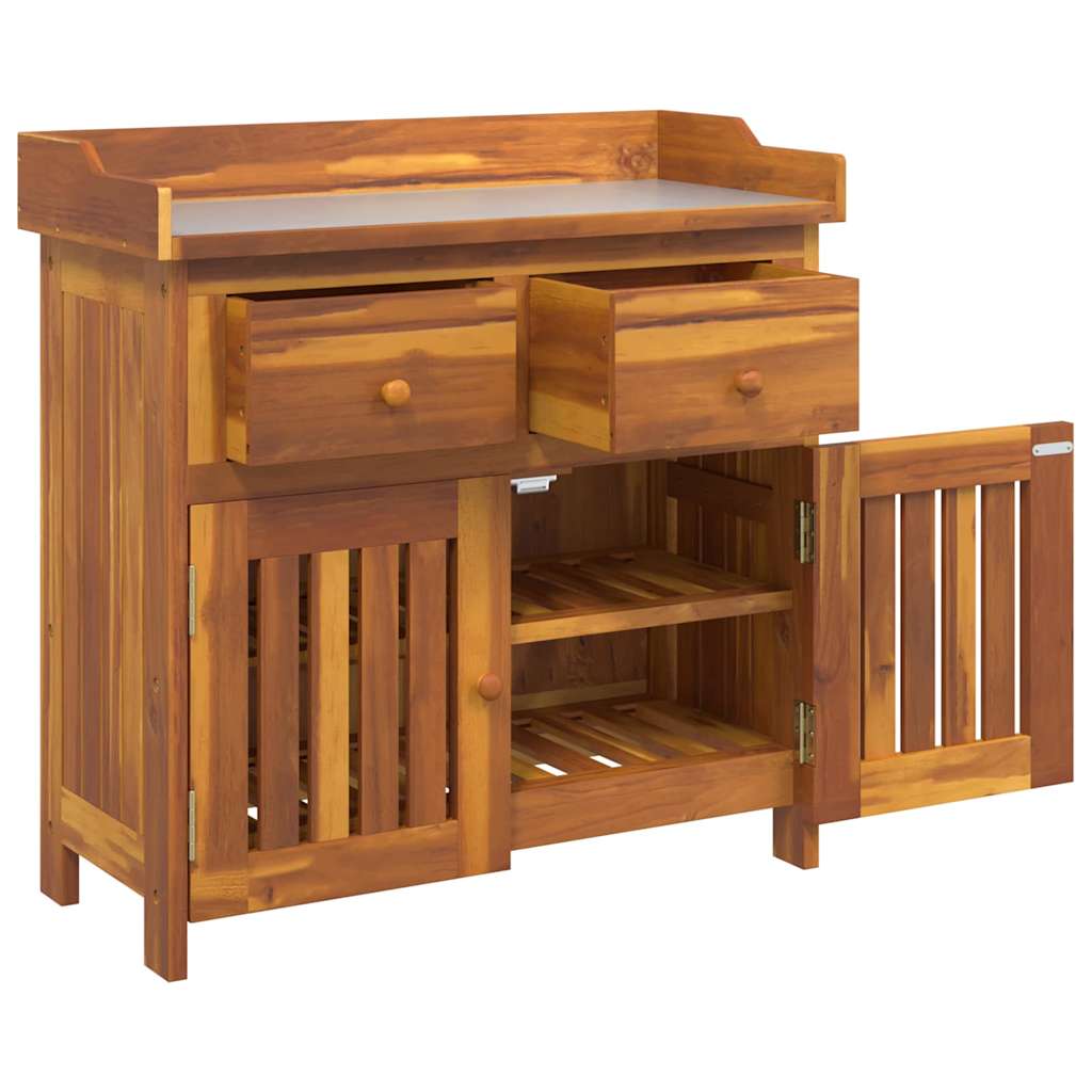 vidaXL Garden Cabinet Natural 78 x 36.5 x 78cm Solid Acacia Wood