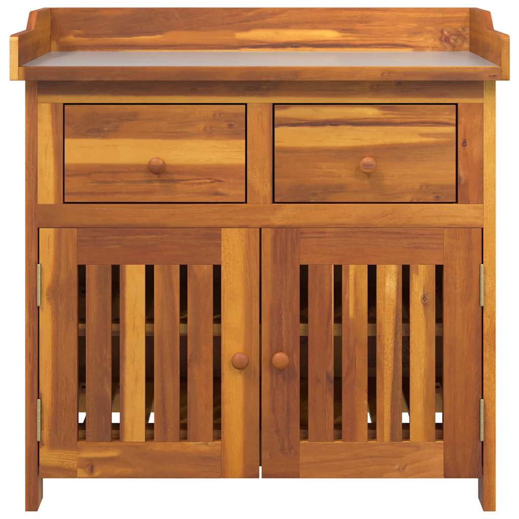 vidaXL Garden Cabinet Natural 78 x 36.5 x 78cm Solid Acacia Wood