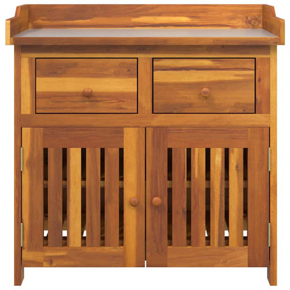 vidaXL Garden Cabinet Natural 78 x 36.5 x 78cm Solid Acacia Wood