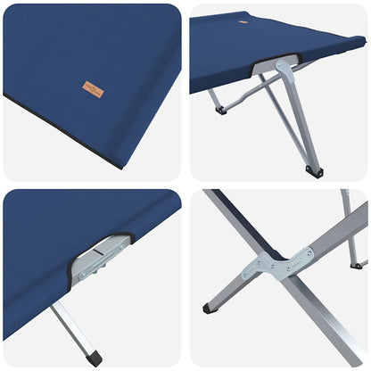 vidaXL Folding Camping Bed Blue 194 x 62.5 x 42.5 cm Oxford and Steel