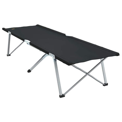 vidaXL Folding Camping Bed Black 194 x 62.5 x 42.5 cm Oxford and Steel
